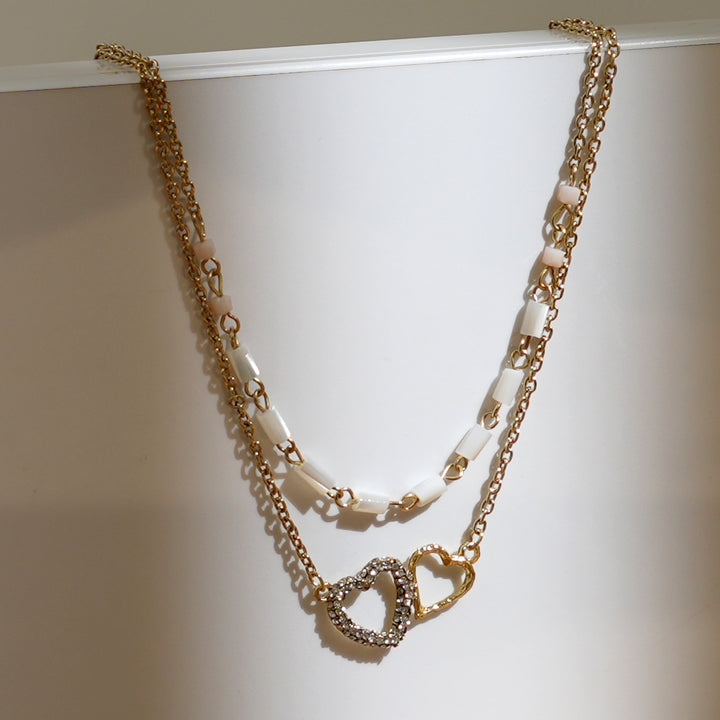 Double Heart Layered Chain
