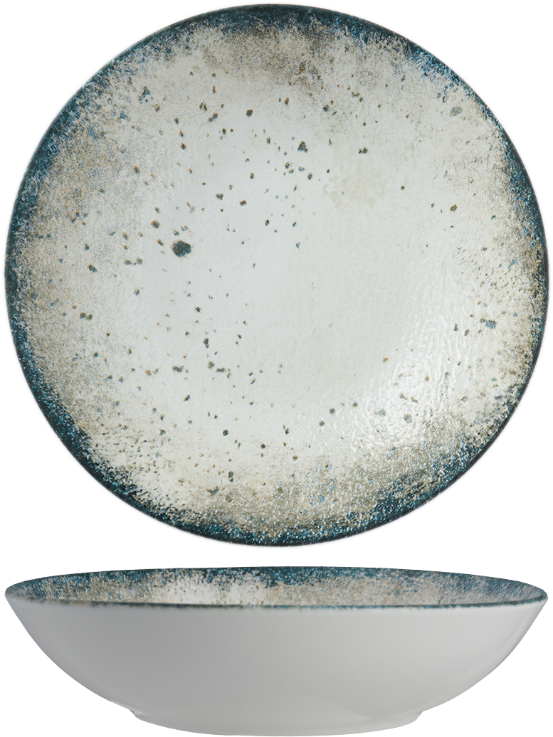 Set of 6 Verdant Coupe Deep Plate 21 cm – Fine Porcelain