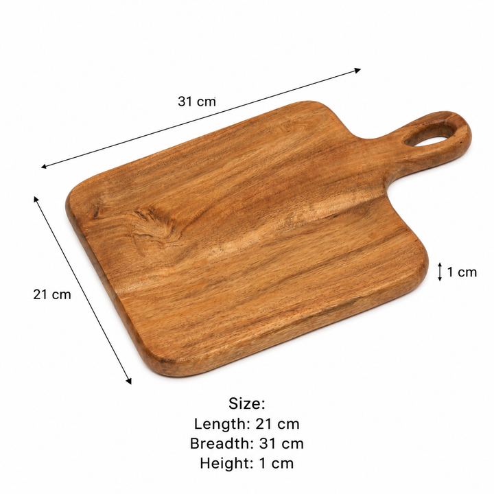 Artisan Grain Chopping Board in Acacia Wood 22x32 cm
