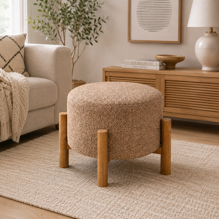 Tabouret en tissu - Marron