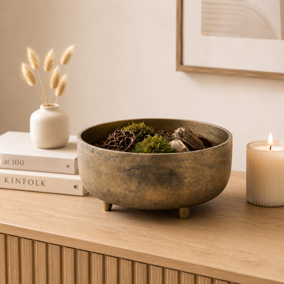 Aluminium Decor Bowl with Antique Nickel Finish