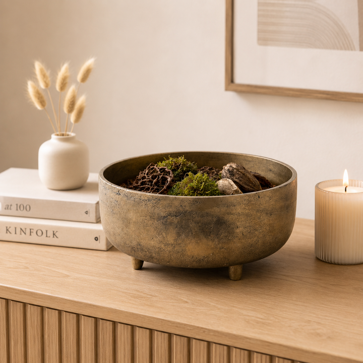 Aluminium Decor Bowl with Antique Nickel Finish
