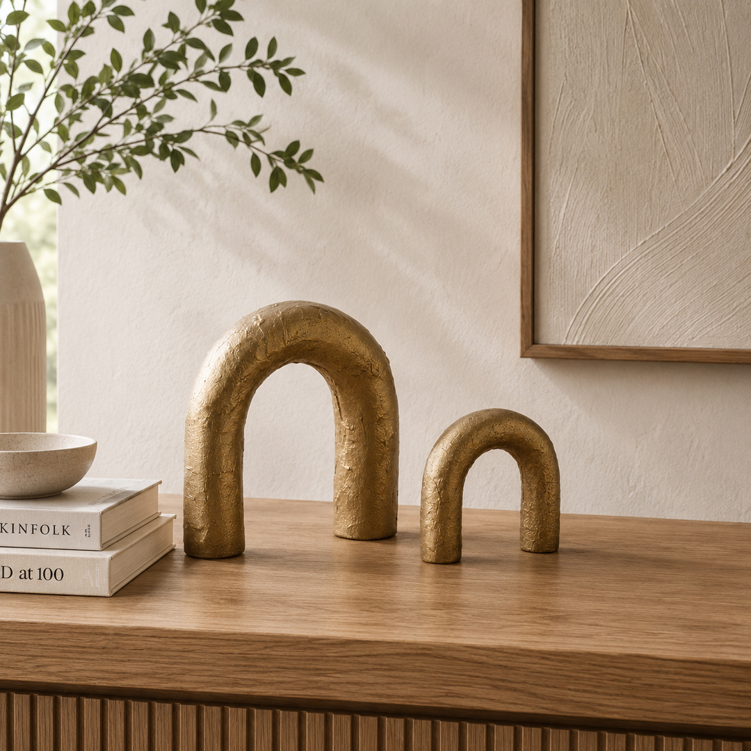 Modern Aluminium Arch Sculpture – Powder Coated Décor