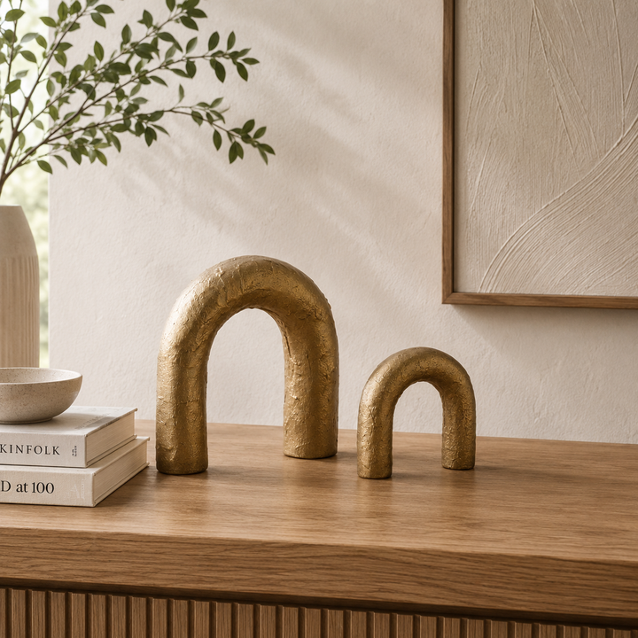 Modern Aluminium Arch Sculpture – Powder Coated Décor