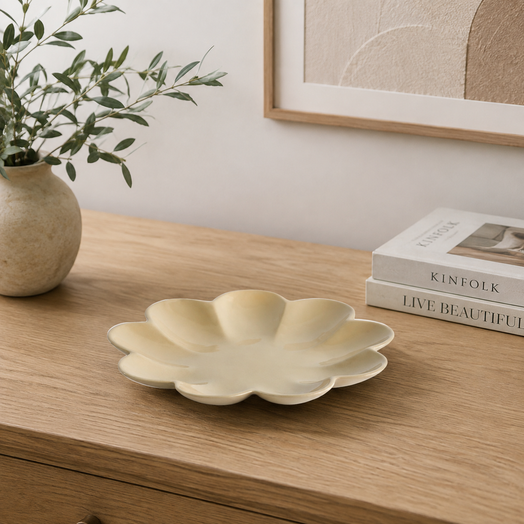 Modern Decorative Aluminium Tray – Beige Powder Coat