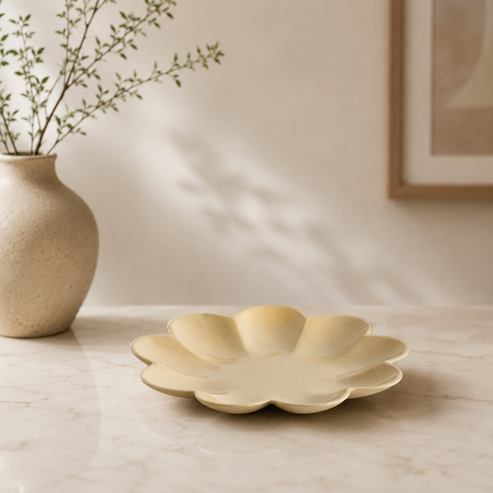 Modern Decorative Aluminium Tray – Beige Powder Coat