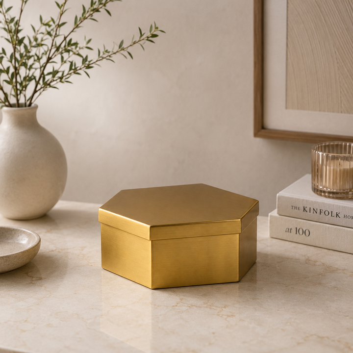 Gold Decor Storage Box – Iron