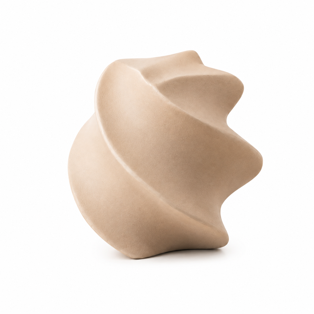 Abstract Aluminium Decor Object – Beige Powder Coated