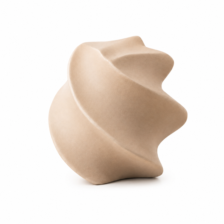 Abstract Aluminium Decor Object – Beige Powder Coated