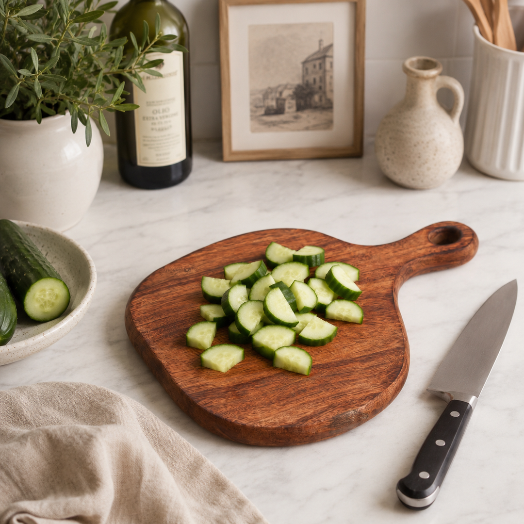 Rustic Loop Chopping Board in Acacia Wood 22x32 cm