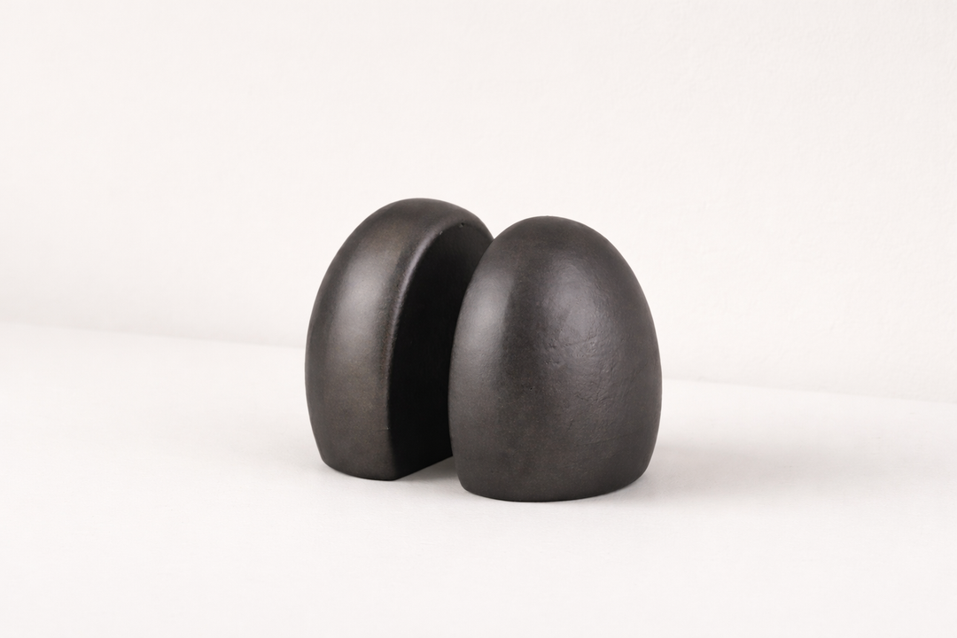 Black Powder Coated Aluminium Bookends – Set of 2