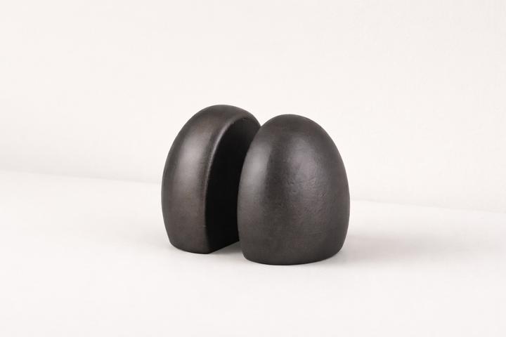 Black Powder Coated Aluminium Bookends – Set of 2