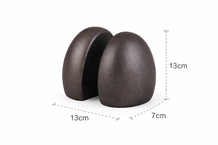 Black Powder Coated Aluminium Bookends – Set of 2