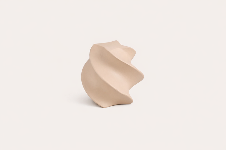 Abstract Aluminium Décor Object – Beige Powder Coated