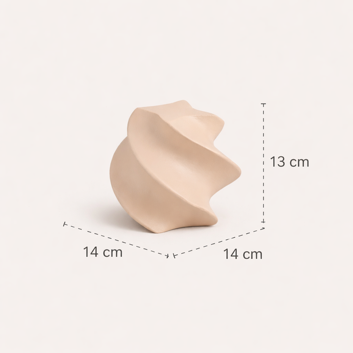 Abstract Aluminium Décor Object – Beige Powder Coated