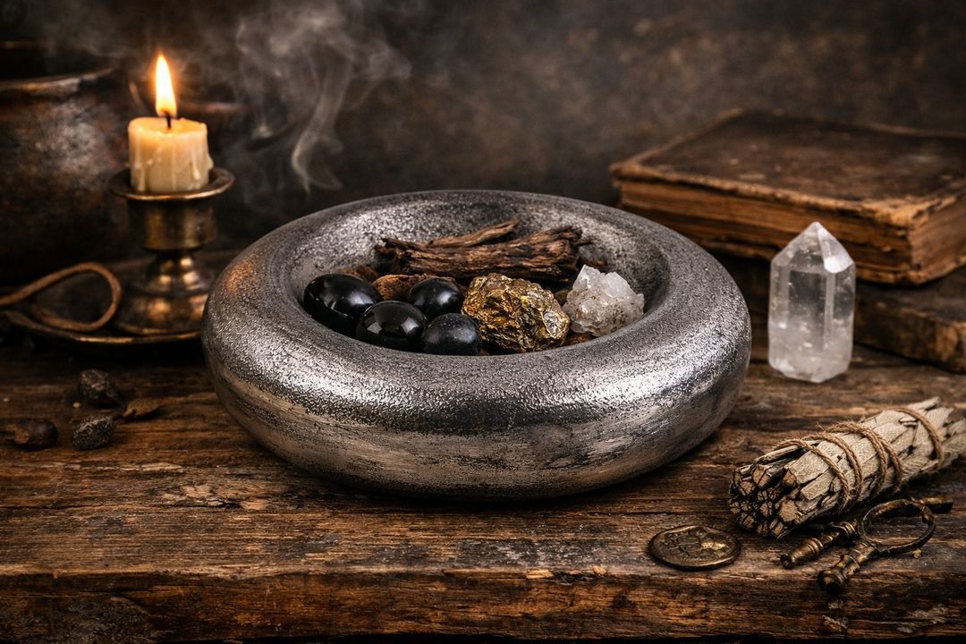 Round Aluminium Decorative Box – Nickel Antique Finish