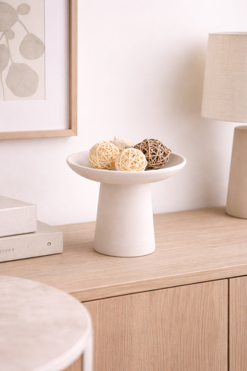 Ivory Powder-Coated Aluminium Vase