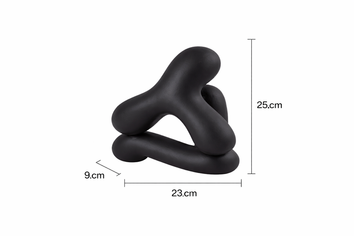 Abstract Aluminium Tabletop Sculpture – Black