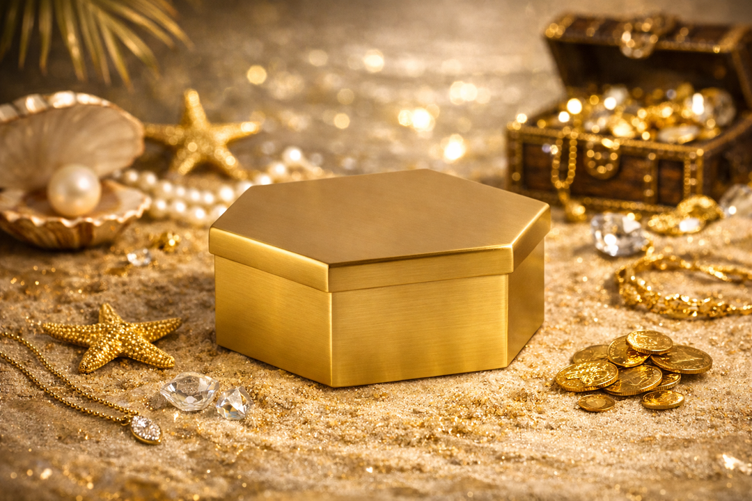 Gold Decor Storage Box – Iron