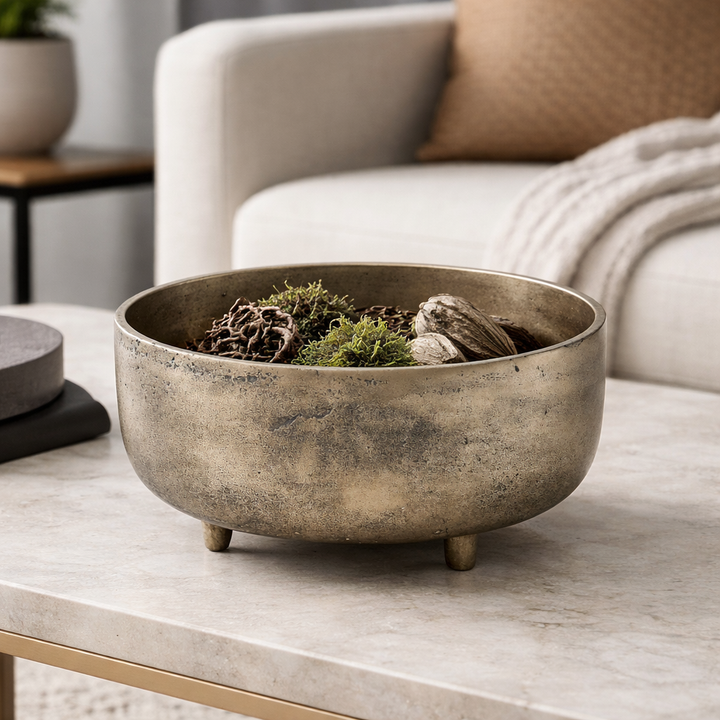 Aluminium Décor Bowl with Antique Nickel Finish