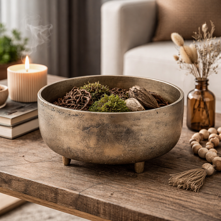 Aluminium Décor Bowl with Antique Nickel Finish