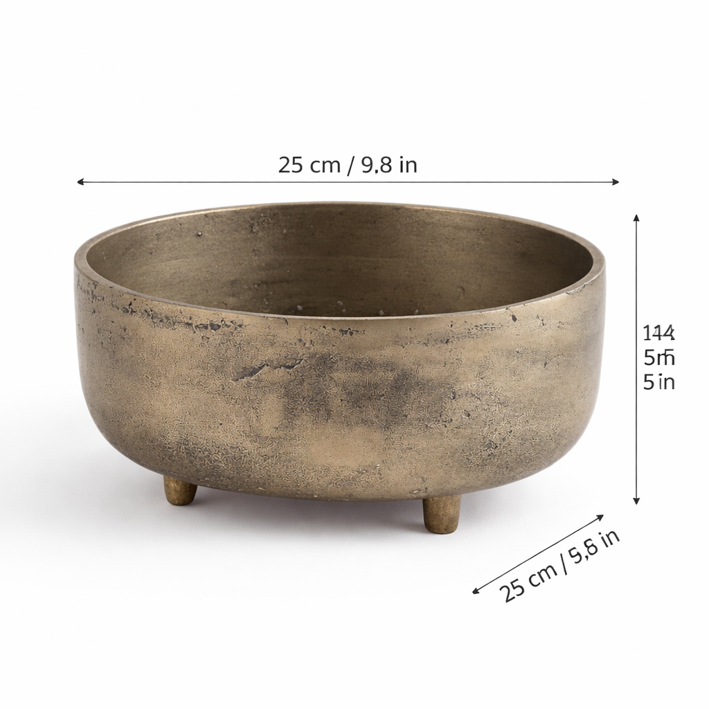 Aluminium Décor Bowl with Antique Nickel Finish