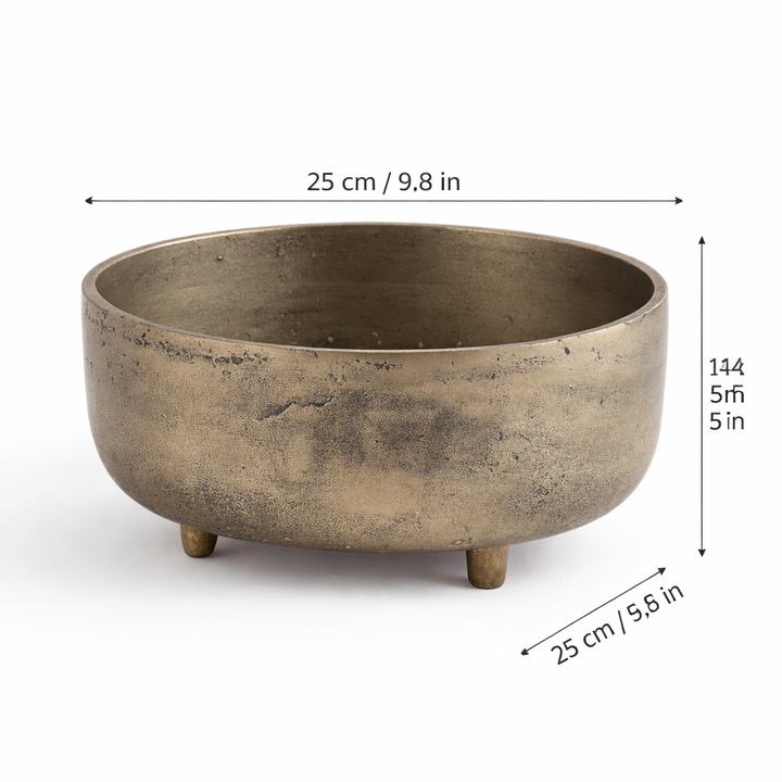 Aluminium Décor Bowl with Antique Nickel Finish