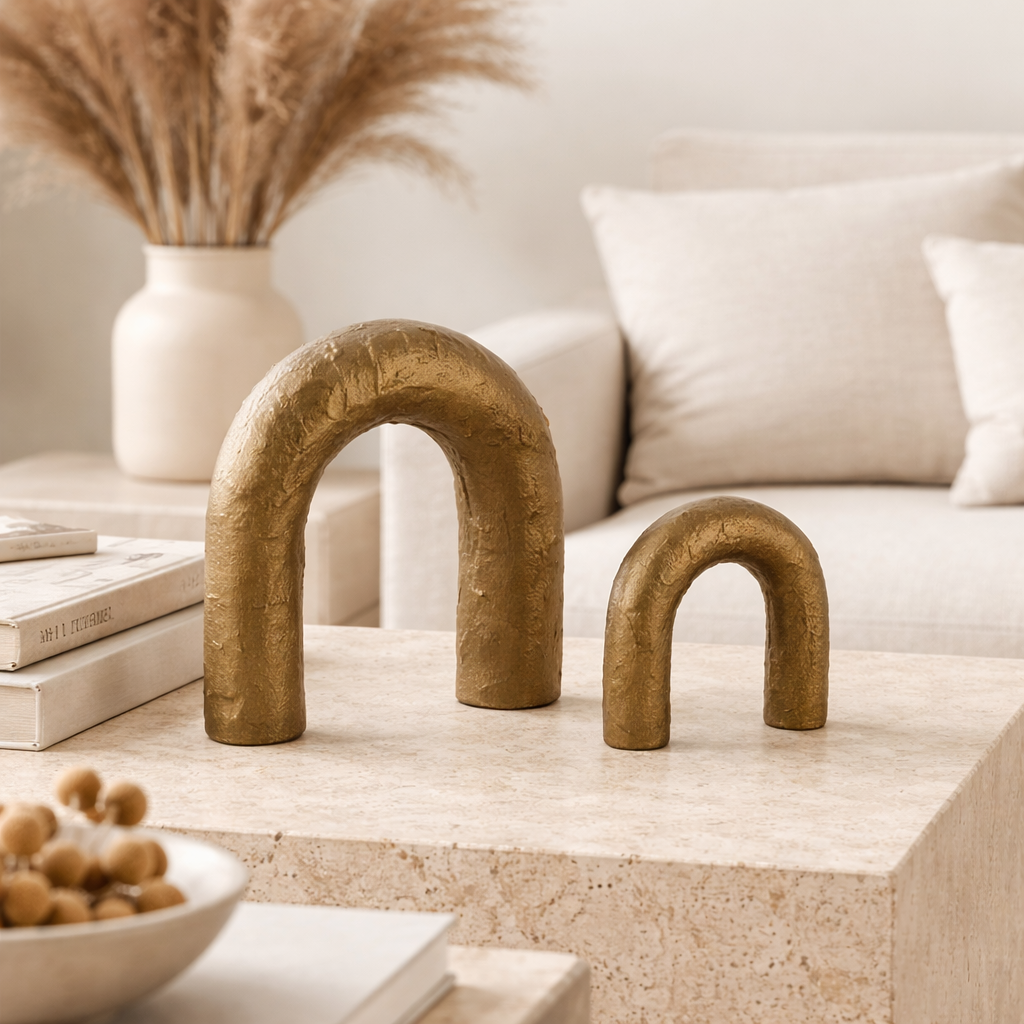 Modern Aluminium Arch Sculpture – Powder Coated Décor