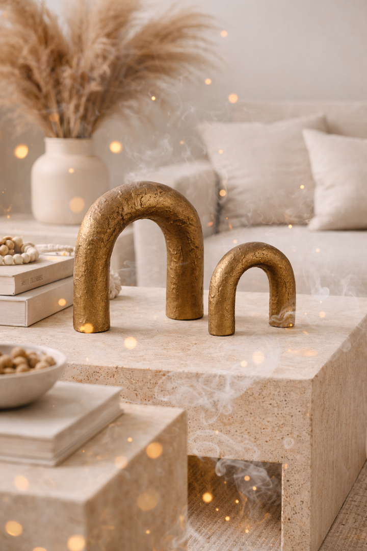 Modern Aluminium Arch Sculpture – Powder Coated Décor