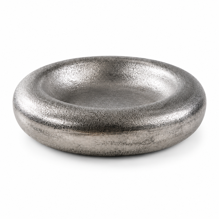 Round Aluminium Decorative Box – Nickel Antique Finish