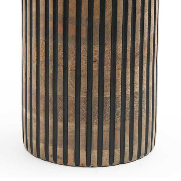 Wooden Decorative Vase – Rustic and Elegant Home Accent - 2808-25