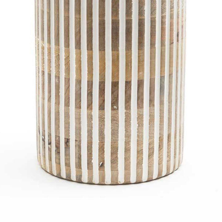 Wooden Decorative Vase – Rustic and Elegant Home Accent - 2808-27
