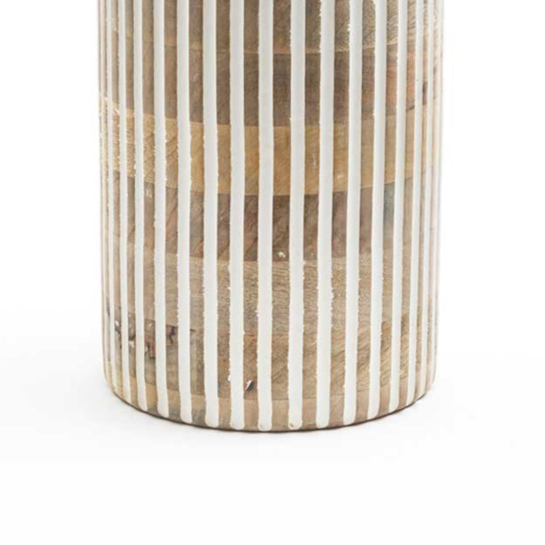Wooden Decorative Vase – Rustic and Elegant Home Accent (2808-28)