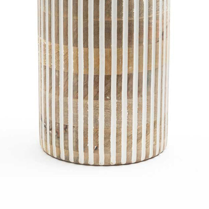 Wooden Decorative Vase – Rustic and Elegant Home Accent (2808-28)