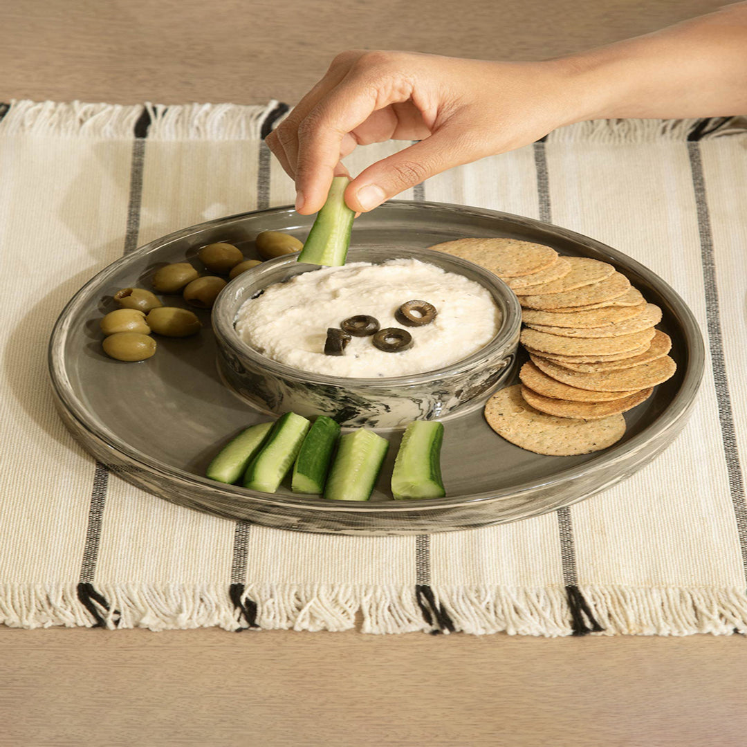 CARBON CERAMIC SNACK PLATTER (SWSWA2580)
