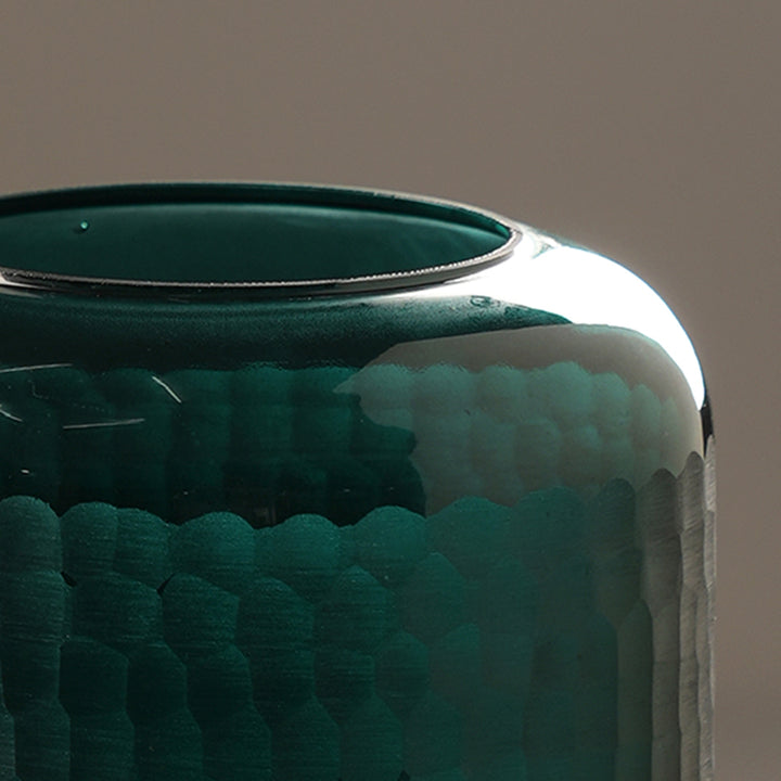 Honeycomb Etched Broad Vase (EO1106) (20 cm)