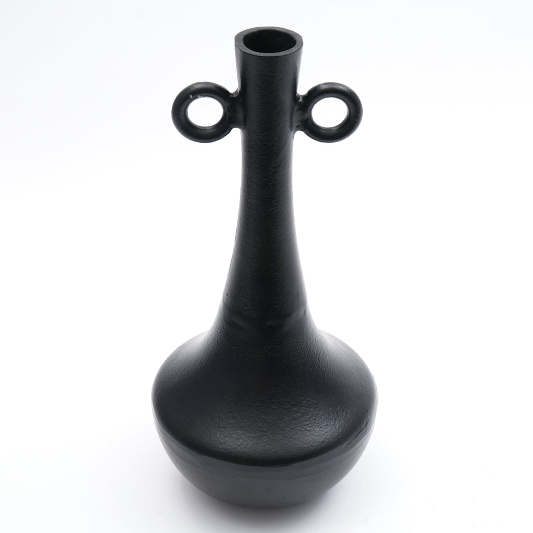 Vase sophistiqué en aluminium noir – Élégance moderne pour votre déco