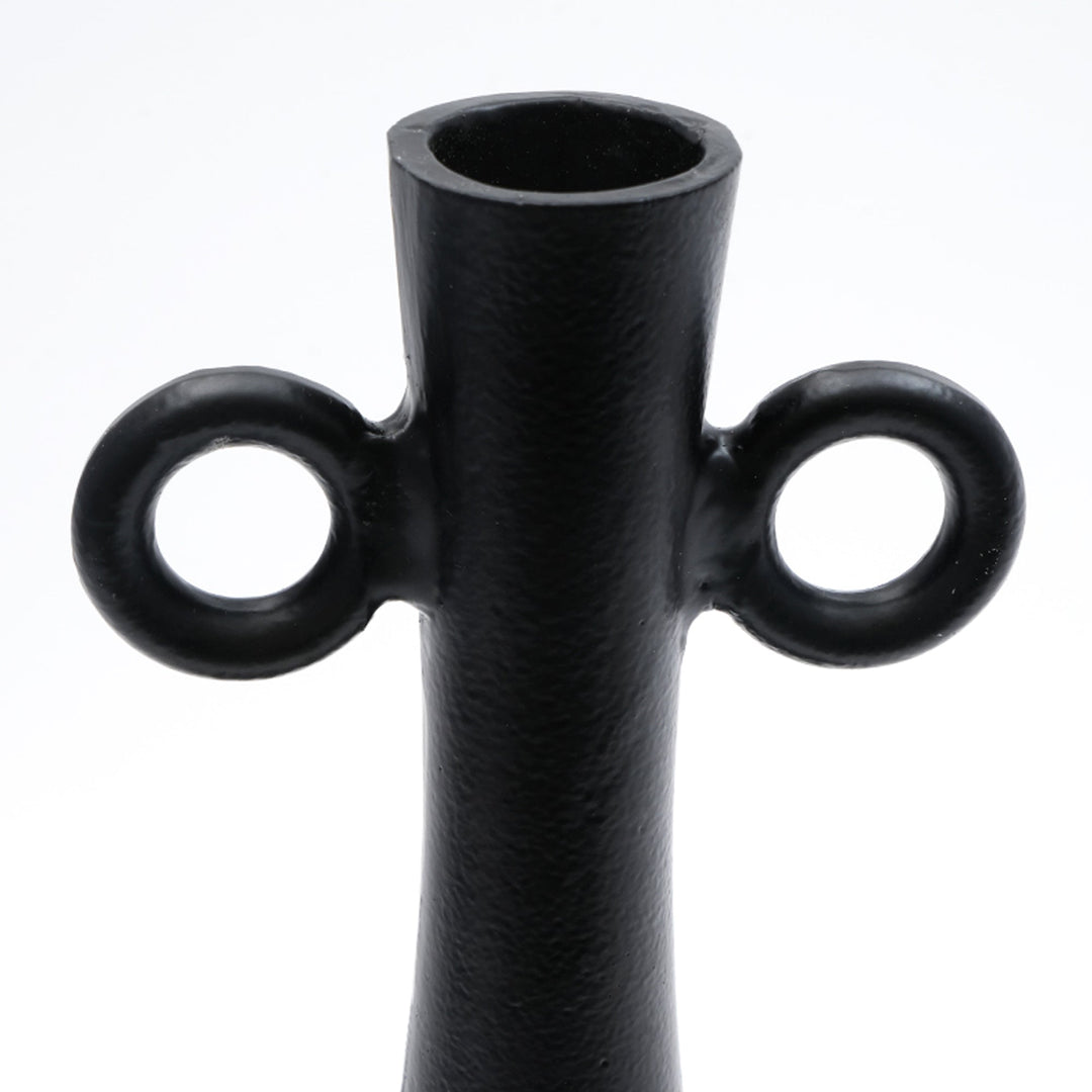 Vase sophistiqué en aluminium noir – Élégance moderne pour votre déco
