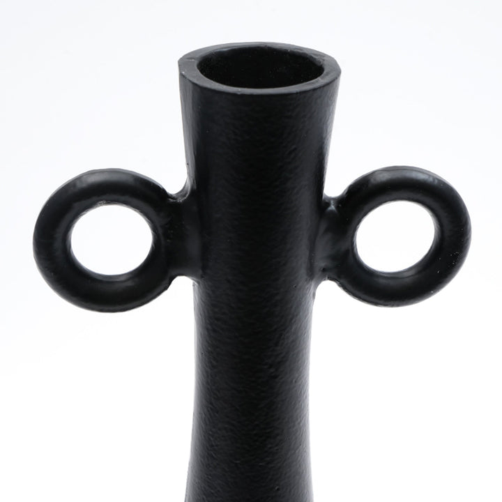 Vase sophistiqué en aluminium noir – Élégance moderne pour votre déco