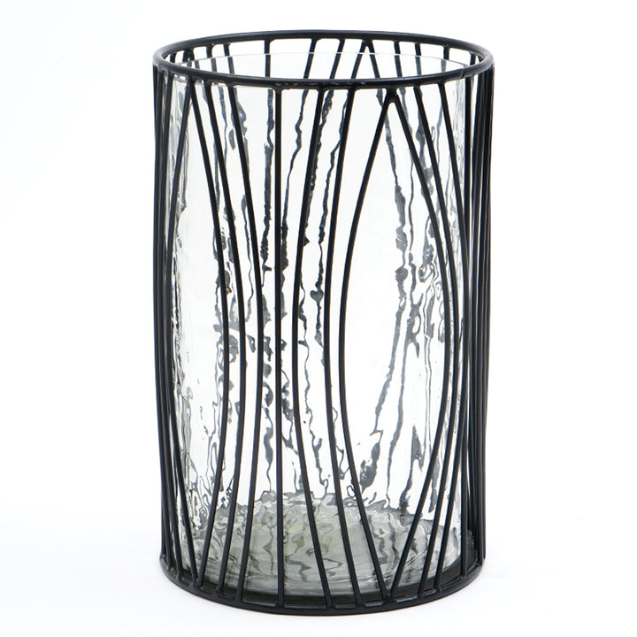 8in Metal Glass Hurricane (EO1101)