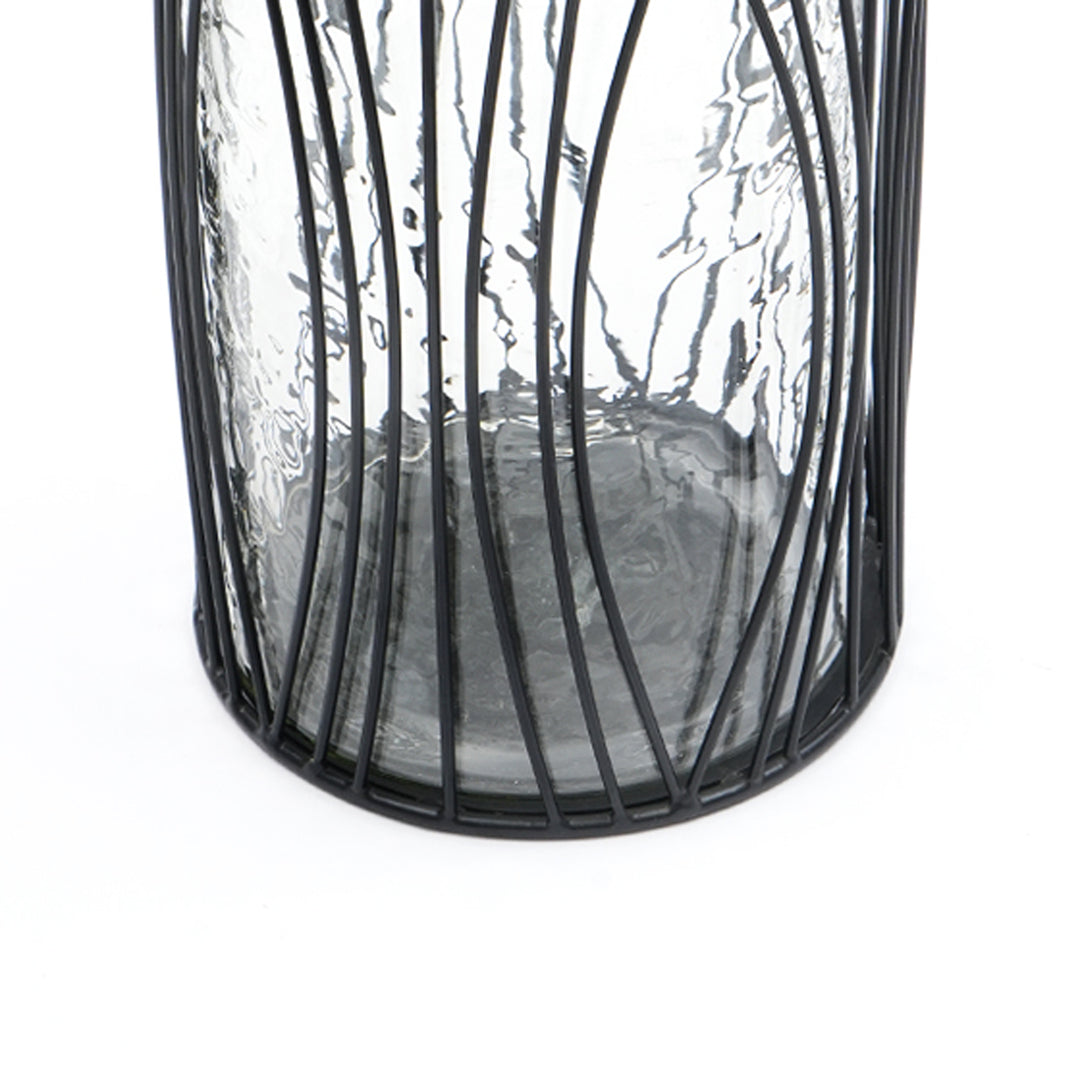 8in Metal Glass Hurricane (EO1101)