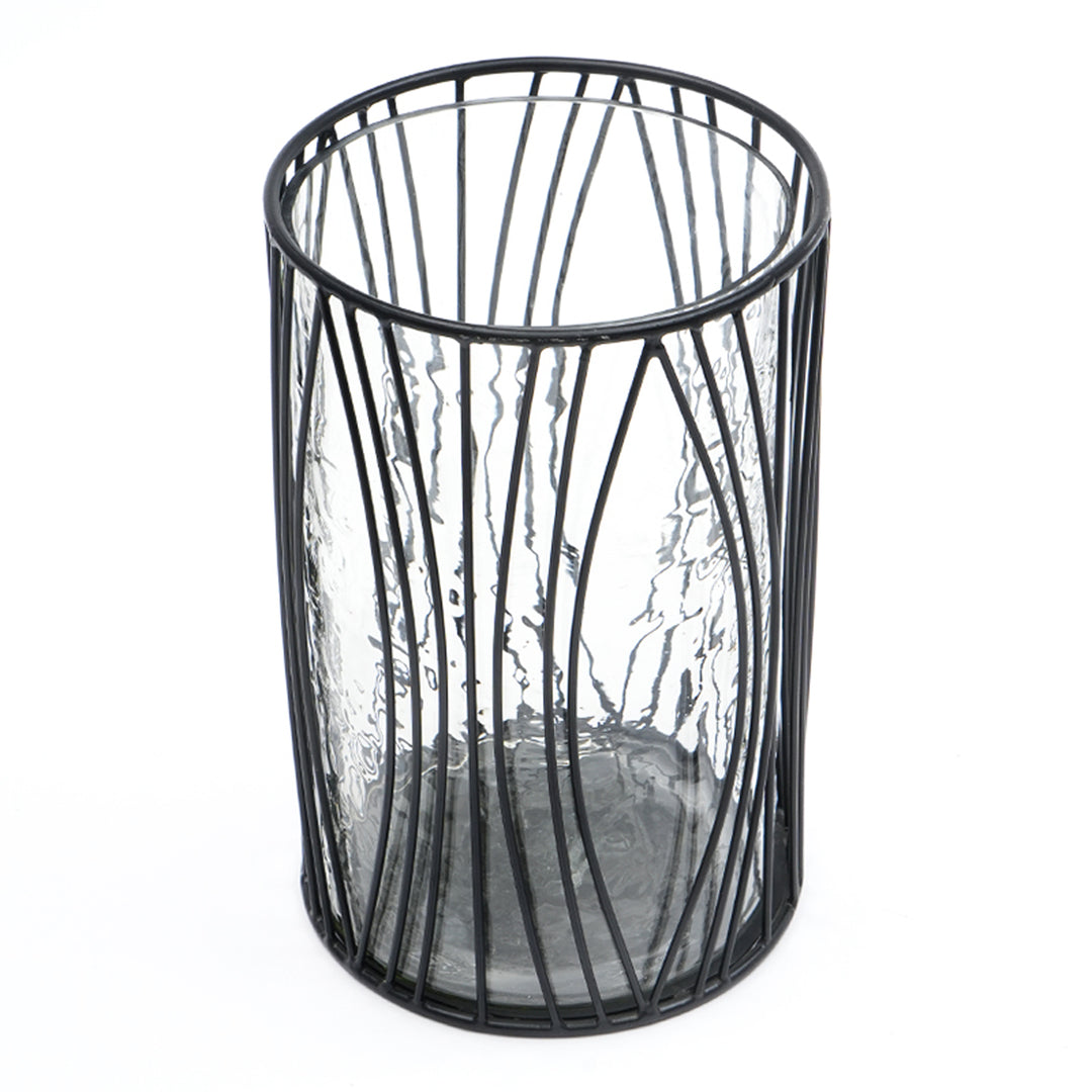 8in Metal Glass Hurricane (EO1101)