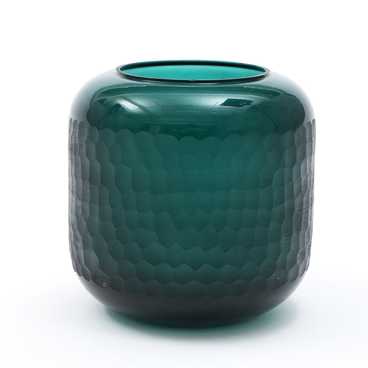 Honeycomb Etched Broad Vase (EO1106) (20 cm)