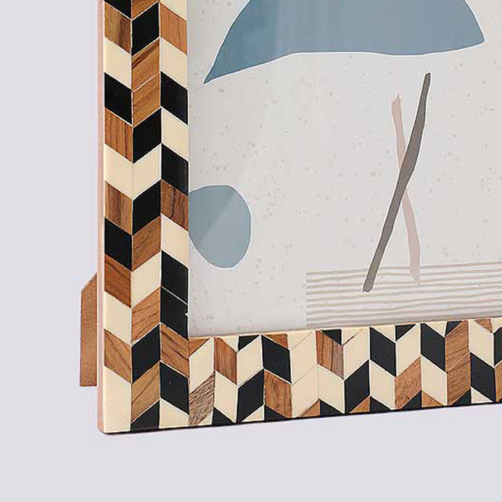 CHEVRON FOTOFRAME / TEAKHOUT & HARS / 8X10 / 2 STUKS PER BINNENVERPAKKING / MOQ - 2 STUKS