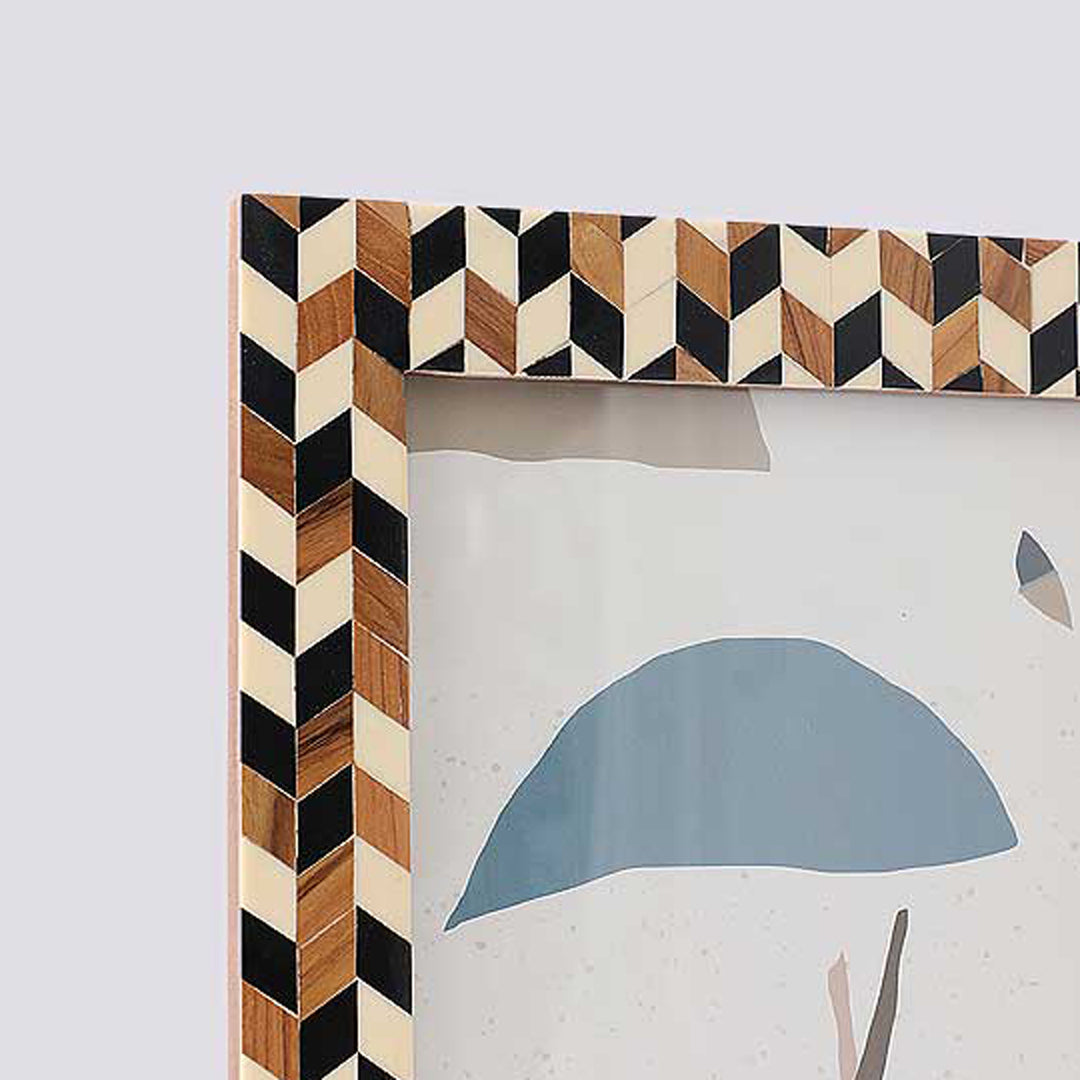 CHEVRON FOTOFRAME / TEAKHOUT & HARS / 8X10 / 2 STUKS PER BINNENVERPAKKING / MOQ - 2 STUKS