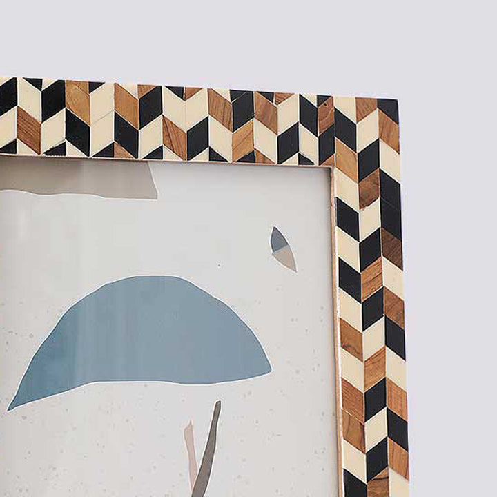 CHEVRON FOTOFRAME / TEAKHOUT & HARS / 8X10 / 2 STUKS PER BINNENVERPAKKING / MOQ - 2 STUKS