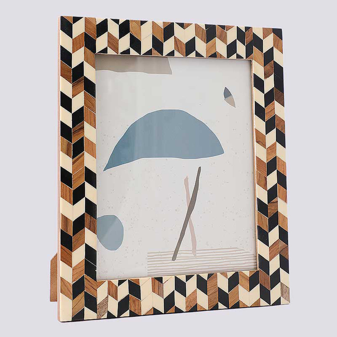 CHEVRON FOTOFRAME / TEAKHOUT & HARS / 8X10 / 2 STUKS PER BINNENVERPAKKING / MOQ - 2 STUKS