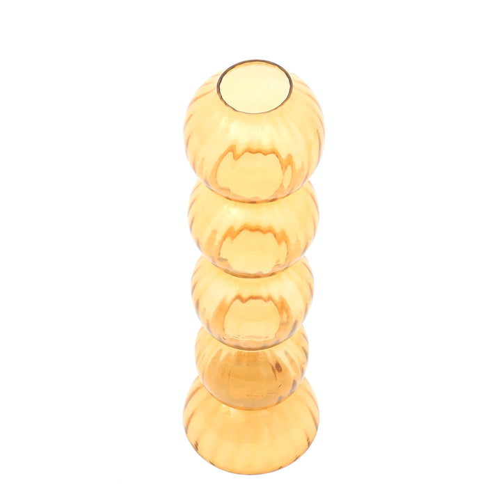 4 sphere optic glass vase - transparent - color per pantone