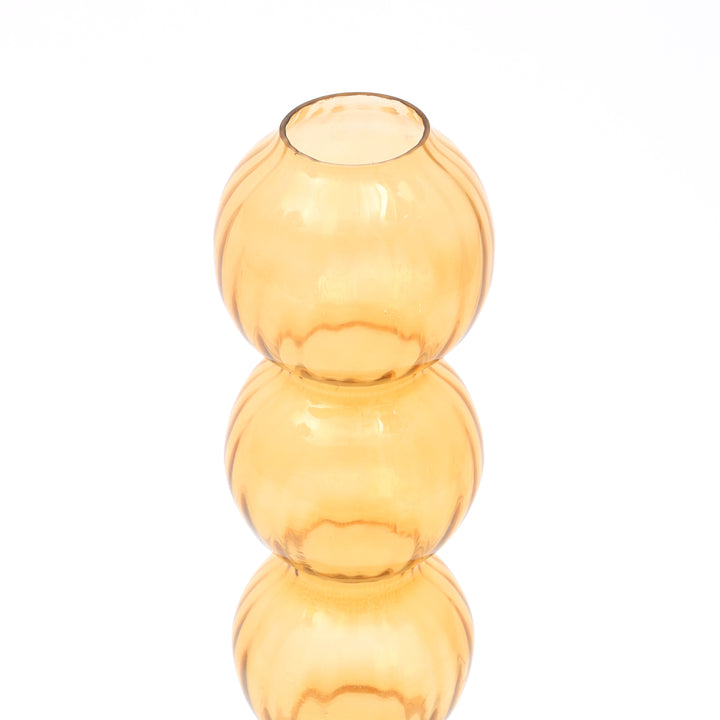 4 sphere optic glass vase - transparent - color per pantone