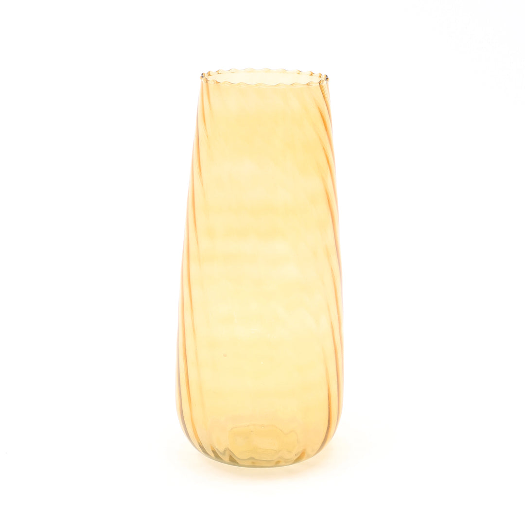 Splendide vase en verre avec base et effet tourbillon optique - option de couleur 2